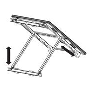 Support universel inclinable Uniteck - pour panneau solaire 200W - système d'inclinaison 0° à 90° - acier galvanisé_2