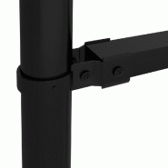 Vidaxl clôture de jardin avec dessus en lance acier 1,7 m noir 144945_2