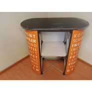 Comptoir pliable parapluie taille S - 2x1 avec plateau 40x90cm et étagère intérieure_2