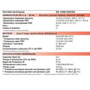 Ge 14000 ksx/gs groupe électrogène - mosa -  génération triphasée 13.5 kva_2
