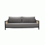 Innovation Living - Canapé design Art Déco Narvi convertible 200x140 cm - Tissu Mixed Dance Grey_2