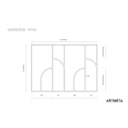 Verrière sur mesure avec courbes en acier - Plusieurs coloris - Hauteur de 1000 à 2000 mm_2