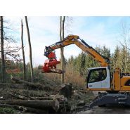 Grappin coupeur forestier Woodcracker CS - diamètre de coupe 580 à 750 mm - ouverture 1430 à 1600 mm - acier Hardox ultra-robuste_2