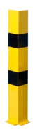 Protection angle FIXE - Tôle épaisseur 8 mm - Peinture poudre époxy jaune avec bandes de signalisation noires - 2 hauteurs : 80cm et 120cm_2