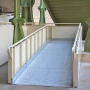 Rampe d'accès modulaire - acier soudé, anti-corrosion, norme ERP - adaptable PMR_2