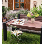 Table publique en plastique recyclé - longueurs 150/180 cm - accessible PMR - HYDE PARK - ADS EQUIPEMENTS EURL_2