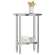 Vidaxl table de travail de cuisine 55x30x85 cm acier inoxydable 376450_2