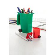 Taille-crayon en forme de container poubelle - couleur rouge - poids 19g_2