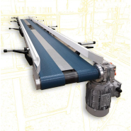 Convoyeur à bande avec rives latérales fixes ou réglables