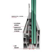 Ninfa 55 - garde-corps en verre et aluminium - Faraone - design élancé - dimensions 62 x 75 mm_2