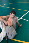 Sac à dos casual recyclé avec poche frontale - Kimood - Réf: KI0184 - 50% polyester recyclé_2