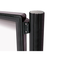 Vitrine extérieure 2000 sur poteaux Quatro - Réf : 410070+416404+402900 - Plexichocs®, serrure de sécurité et options personnalisables_2