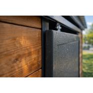 Abri bus Héritage Bosco 3 - structure en acier - bardage en verre sécurit - banc assis-debout - 490 x 185 cm - style Art Nouveau_1