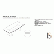 Table de réunion 6 personnes Status - MDD - Non, Wenge_2