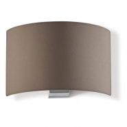 Applique murale demi-lune 40W - Finition Terre de coton - Design épuré en acier et coton_2