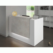 Borne d'accueil compacte Z2 - Officity - 146, Blanc, Béton_0