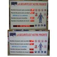 Panneau d'affichage de sécurité et gestion de nombre de jours sans accidents dans les entreprises - INTSNBJSA_3