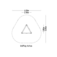 Structure multi-jeux 5 à 12 ans - Uniplay Actus 8009124 - Hags - Poteaux acier PC, fondation à enterrer_2
