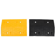Vidaxl ralentisseur jaune et noir 97x32,5x4 cm caoutchouc 153106_2