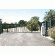 Portail coulissant barreaudage rond - 7000 / 1700_2