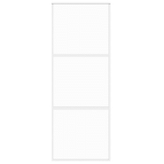 Vidaxl porte coulissante blanc 76x205 cm verre trempé aluminium 155204_2