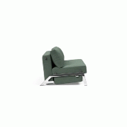 Canapé design convertible Cubed 02 Chrome - Innovation Living - 200x140 cm - Tissu Elegance Green_2