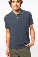 Polo vintage manches courtes homme - Réf: KV2206 - 100% coton - Maille piquée aspect vieilli - Marque Kariban_2