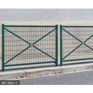 Barrière ORLEANS - Protection pour établissements scolaires et universitaires - Longueur 1470 mm - Cadre simple croix ou grillagé_2