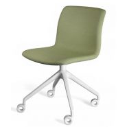 Koda swiveling - chaise de bureau ergonomique - coque tapissée - pied en polyamide noir ou blanc_2