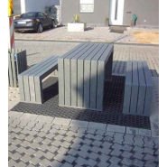 Table publique robuste et moderne - Forme cubique - Longueur 150 cm - ADS EQUIPEMENTS EURL_2