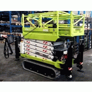 Nacelle plateforme ciseau Bibi 850 HE - Hauteur de travail 8m - Bi-énergie - Chenilles rétractables_2