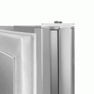 Tour pâtissier réfrigéré 3 portes et plan en inox - P 800 mm |  BKJ208ND_2