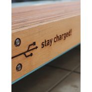 WDS180 - Banc connecté solaire - MMCité 1 a.S. - structure acier, panneau photovoltaïque, assise bois massif, Wi-Fi, chargeur USB_2