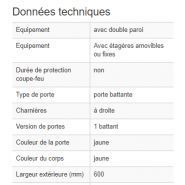 Armoire de sécurité anti-feu 140184W - double paroi isolée, 3 étagères réglables, portes à fermeture automatique_2