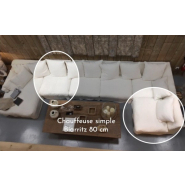 Chauffeuse simple Biarritz 80 cm - Home Spirit - lin haute qualité - structure en hêtre_2