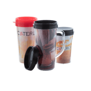 Mug thermos publicitaire - plastique double paroi - 450 ml - logo entre les parois_2