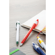 Stylo à bille en plastique - couleur rouge - encre bleue - 7g_2