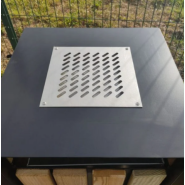 Corbeille City - Mobilier urbain en métal et bois avec cendrier intégré - 100L - L500 x P500 x H900 mm_2