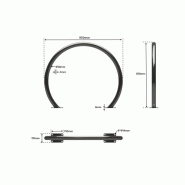 Arceau vélo inox 304 1 ou 2 places - Ø 50 mm, platine 150×110 mm_2