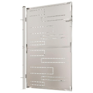 Vidaxl portail de jardin 100x150 cm acier inoxydable 316857_2