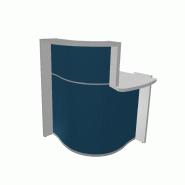 Banque d'accueil compacte WAVE avec accès PMR - MDD - Droite, Bleu foncé mat_3