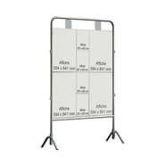 Panneau électoral résistant - taille XL - cadre en acier galvanisé - surface 1,70 x 1,50 m_2