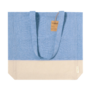 Tote bag en coton recyclé bicolore - avec soufflet et anses longues - 100% coton recyclé 120 g/m²_2