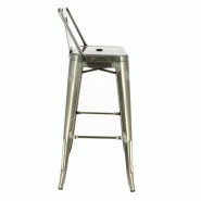 Chaise haute de restaurant métal Chicago - GRIS_2