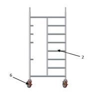 Échafaudage roulant uranus - fortal sa - charge d’exploitation par module de plancher 200 kg/m²_2