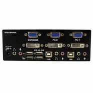 Switch KVM USB 2 ports DVI VGA avec audio - Commutateur concentrateur USB 2.0_2