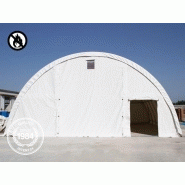Tunnel de stockage 20x9,15x4,5 m - structure en acier - couverture PVC vert foncé 720 g/m² - fenêtres de toit - portes grandes et petites_2