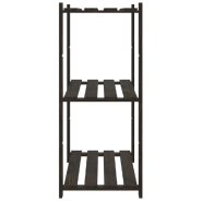 Vidaxl support de rangement à 3 niveaux noir 80x38x90 cm bois pin 373408_2