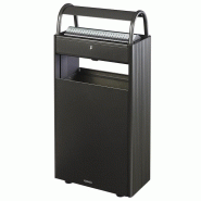 Cendrier corbeille - 12L/60L - Kopa - acier poudré anti-UV et grille écrase-mégots inox_2