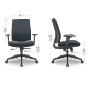 Fauteuil de travail Carine - Translation d'assise - Mécanisme synchrone - Référence 6372 FR204_2